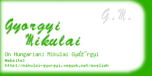 gyorgyi mikulai business card